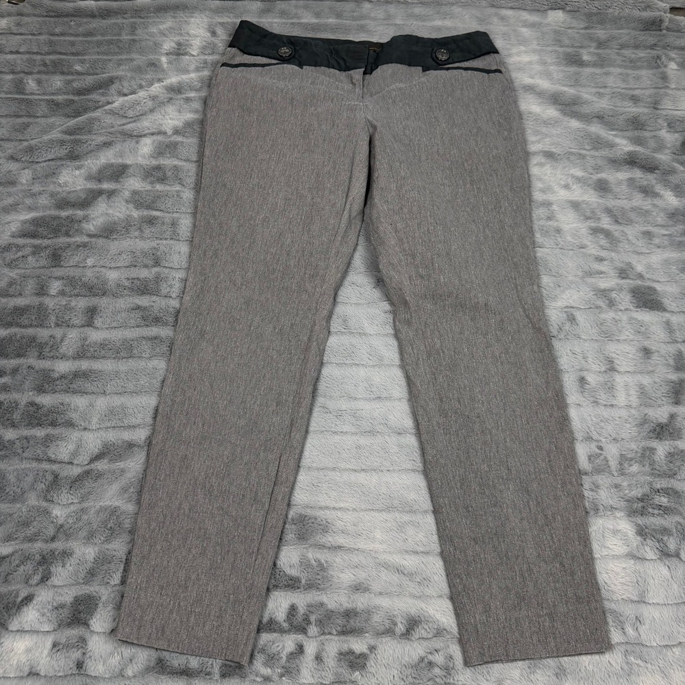 The Limited Exact Stretch Gray Black Contrast Waist Dress Pants Womens 12